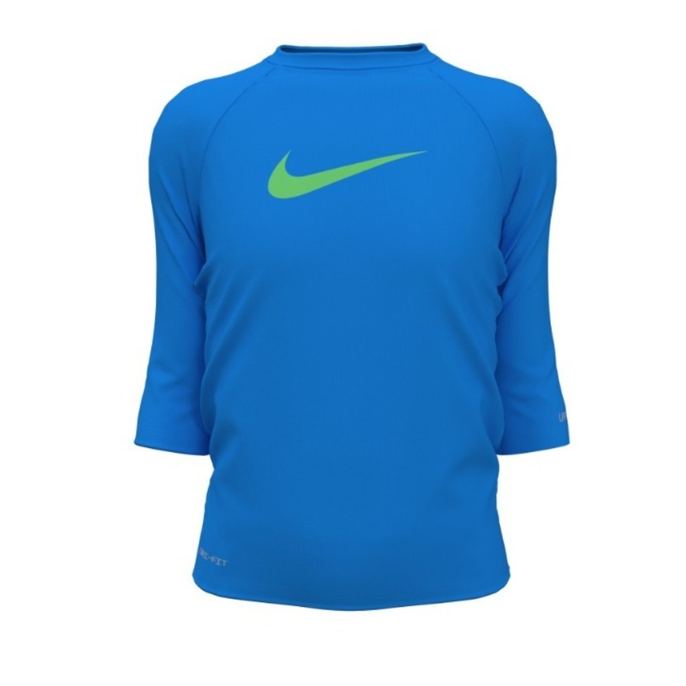 Nike Women's 3/4 Sleeve Swim Shirt Blue‎ XL